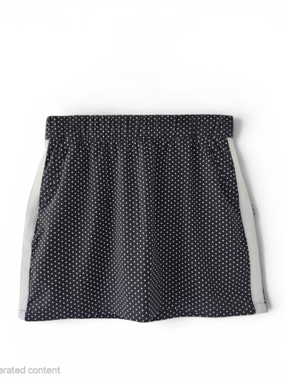 T By Talbots Lightweight Stretch Dot Woven Skort Black White Polka Dot Size M/P